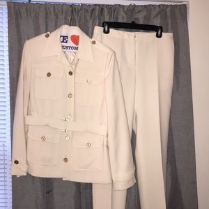 Belted Calvin Klein Suit